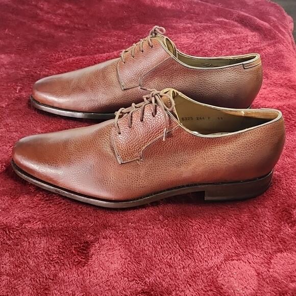 EMLING CHAUSSEUR BROWN LEATHER PEBBLED OXFORDS VERY ELEGANT MENS SIZE 11 - Picture 3 of 16